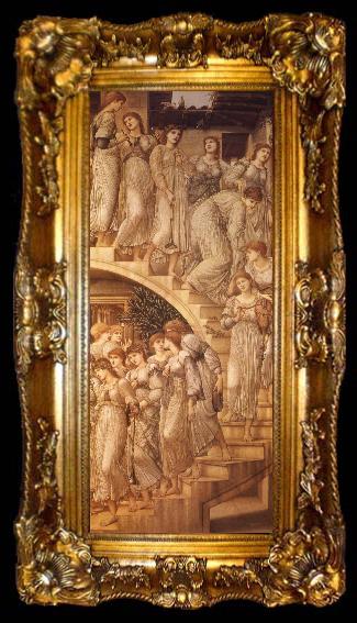 framed  Sir Edward Coley Burne-Jones The Golden Stairs, ta009-2